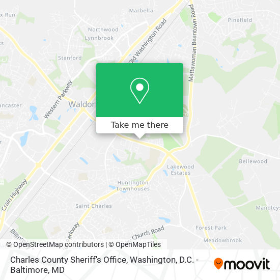 Charles County Sheriff's Office map