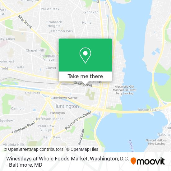 Winesdays at Whole Foods Market map
