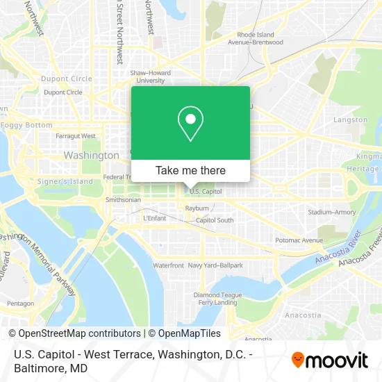 Mapa de U.S. Capitol - West Terrace