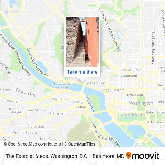 The Exorcist Steps map