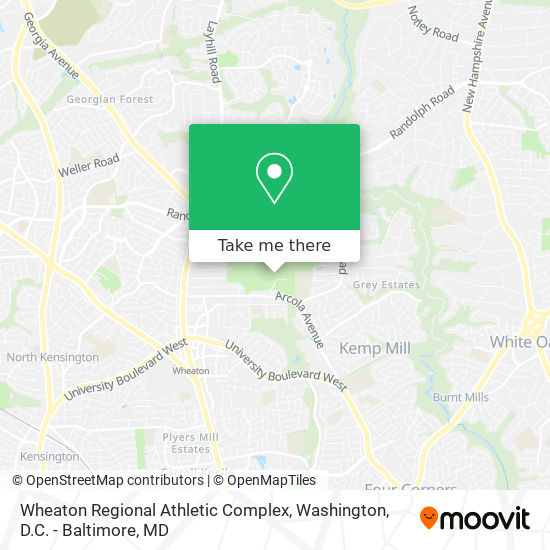 Wheaton Regional Athletic Complex map