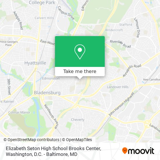 Elizabeth Seton High School Brooks Center map
