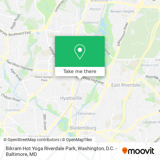 Mapa de Bikram Hot Yoga Riverdale Park