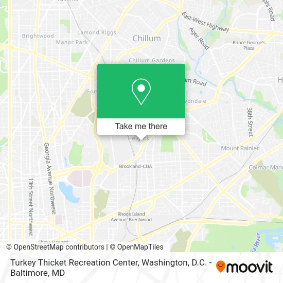 Turkey Thicket Recreation Center map