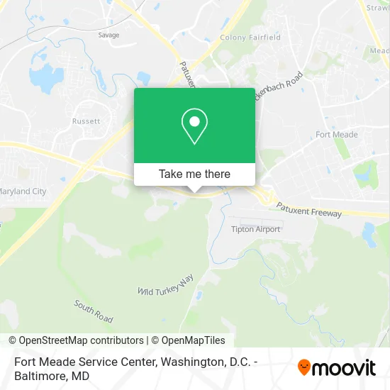 Fort Meade Service Center map