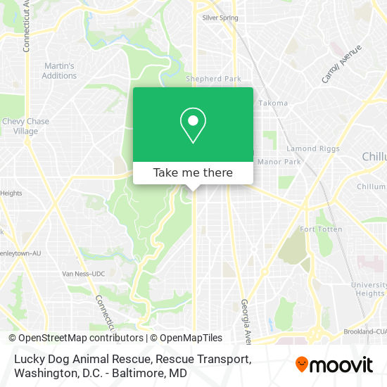 Lucky Dog Animal Rescue, Rescue Transport map