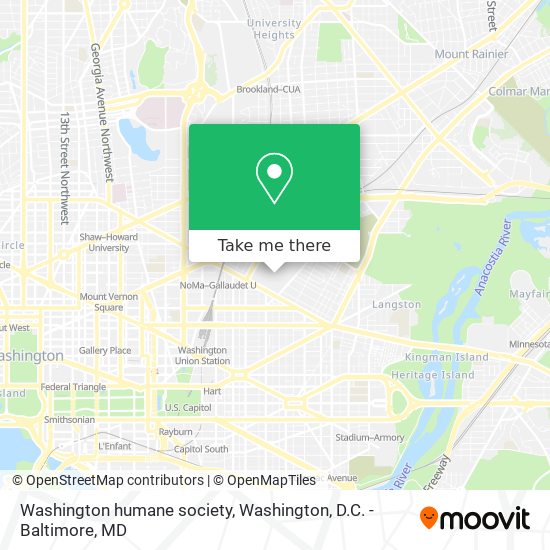 Mapa de Washington humane society