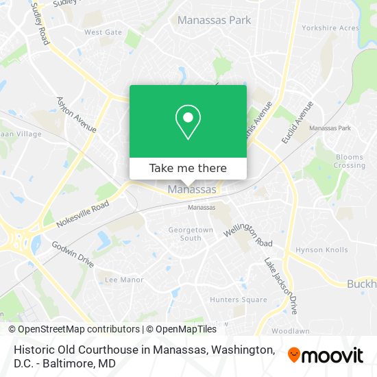 Mapa de Historic Old Courthouse in Manassas