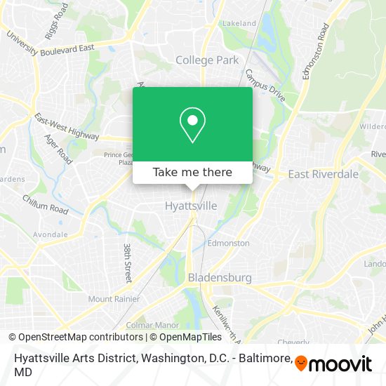 Hyattsville Arts District map
