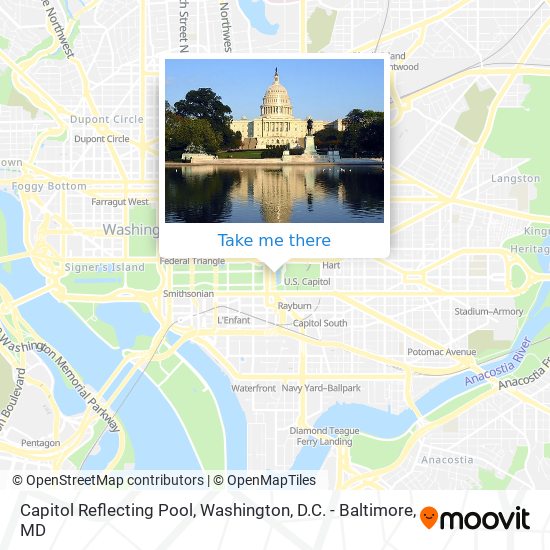 Capitol Reflecting Pool map