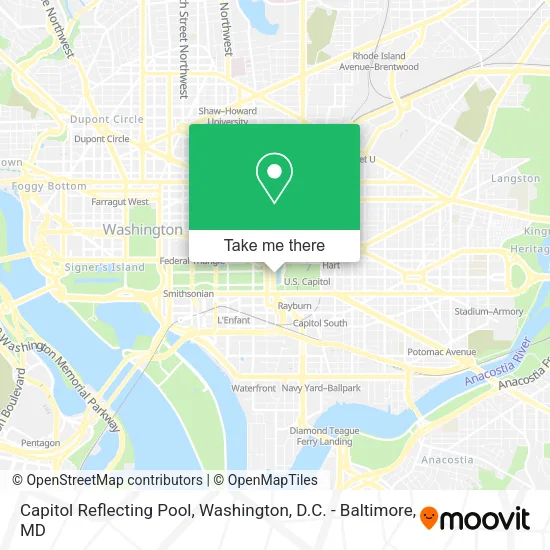 Mapa de Capitol Reflecting Pool