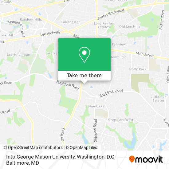 Mapa de Into George Mason University