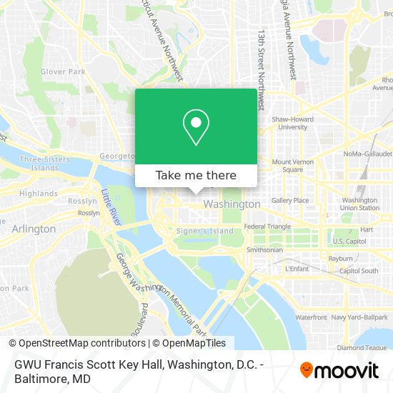 Mapa de GWU Francis Scott Key Hall