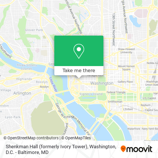 Shenkman Hall (formerly Ivory Tower) map
