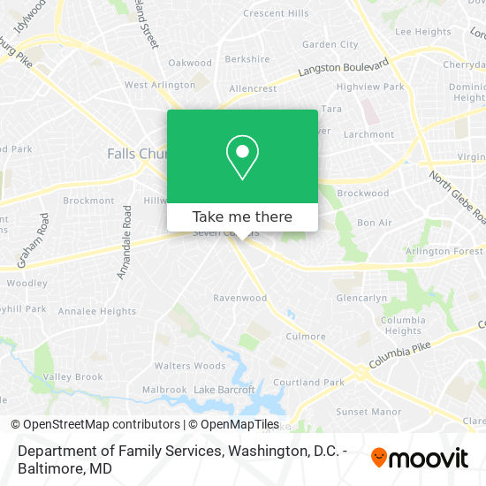 Department of Family Services map