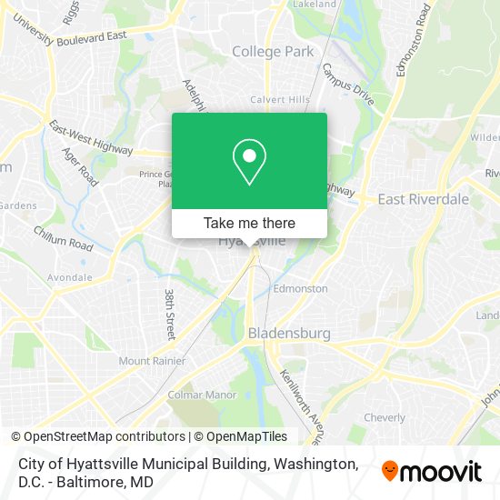 City of Hyattsville Municipal Building map
