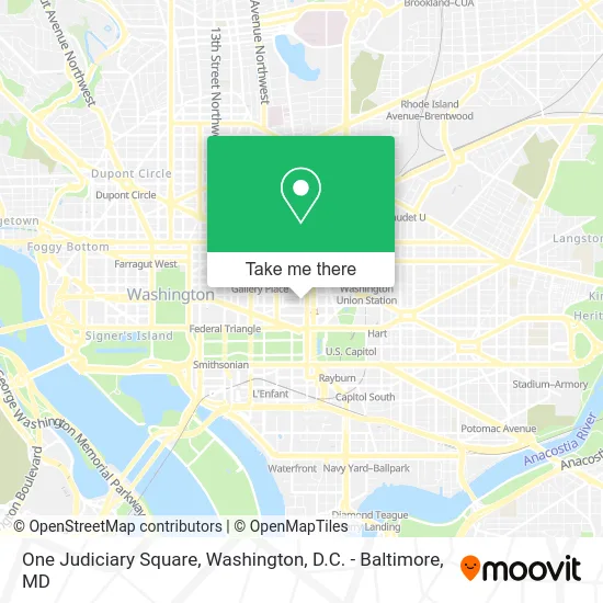 One Judiciary Square map