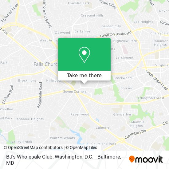 BJ's Wholesale Club map