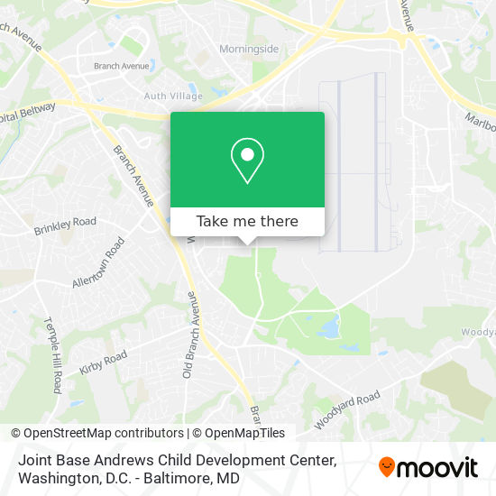 Joint Base Andrews Child Development Center map