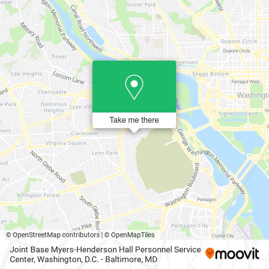Joint Base Myers-Henderson Hall Personnel Service Center map