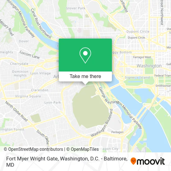 Fort Myer Wright Gate map