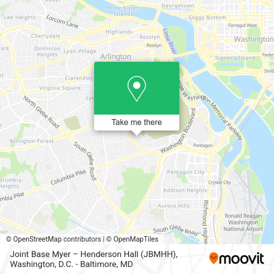 Joint Base Myer – Henderson Hall (JBMHH) map