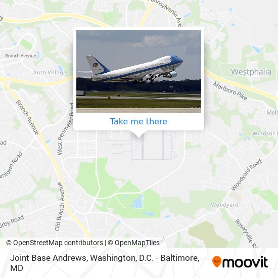 Joint Base Andrews map