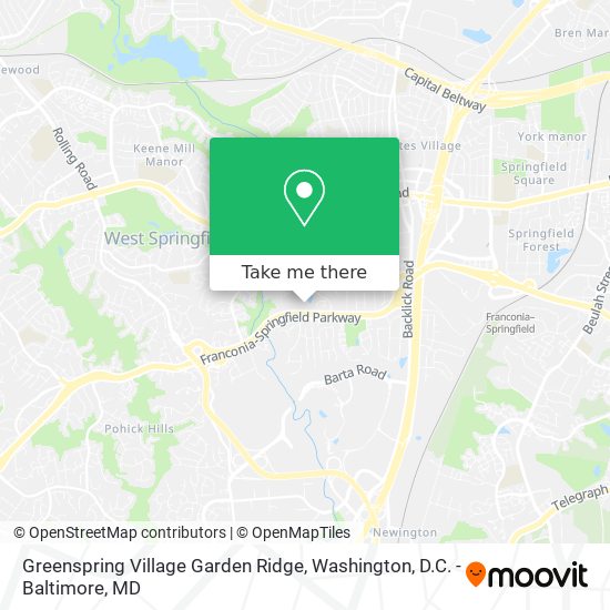 Greenspring Village Garden Ridge map