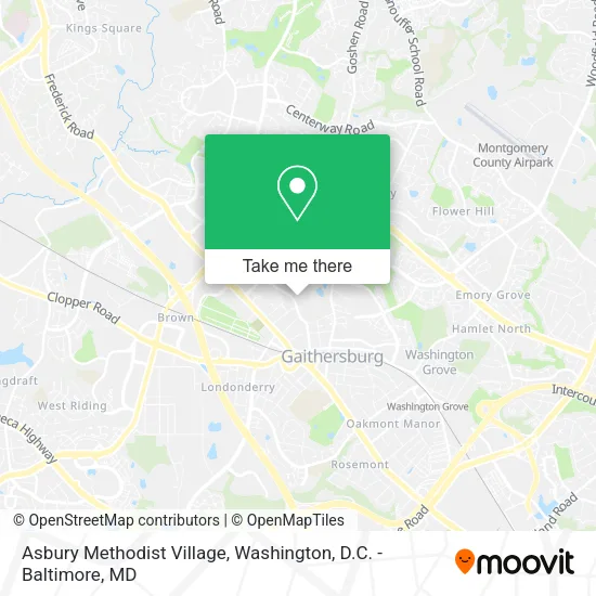 Mapa de Asbury Methodist Village