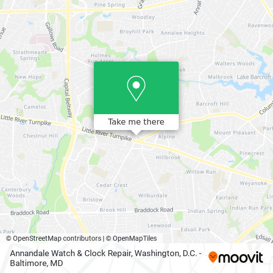 Annandale Watch & Clock Repair map