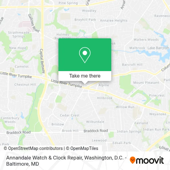 Annandale Watch & Clock Repair map