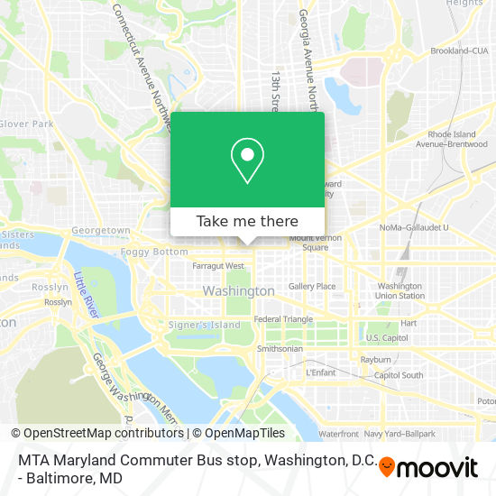 Mapa de MTA Maryland Commuter Bus stop