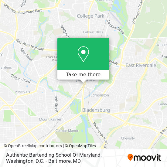 Authentic Bartending School Of Maryland map