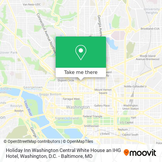 Holiday Inn Washington Central White House an IHG Hotel map
