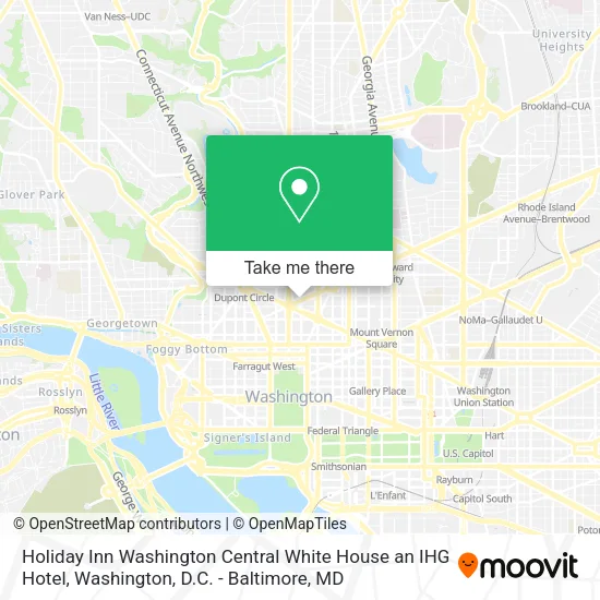 Holiday Inn Washington Central White House an IHG Hotel map