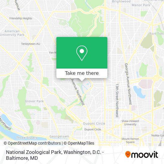 National Zoological Park map