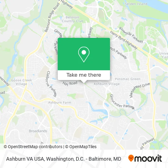 Ashburn VA USA map