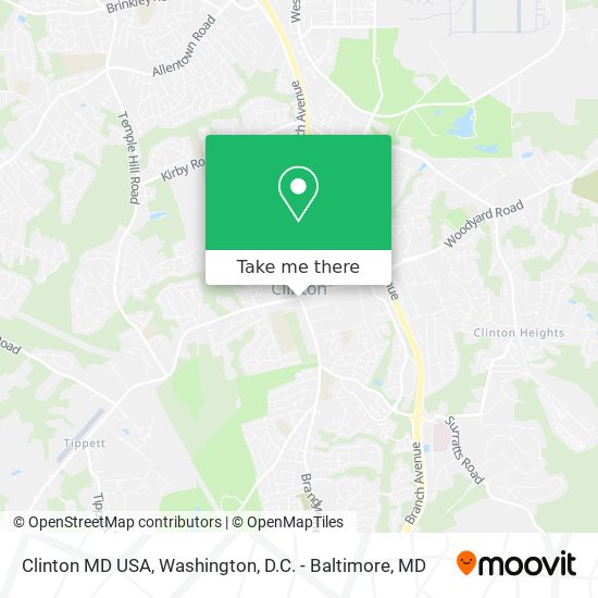 Clinton MD USA map