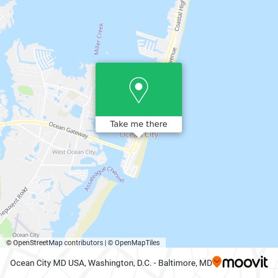 Mapa de Ocean City MD USA