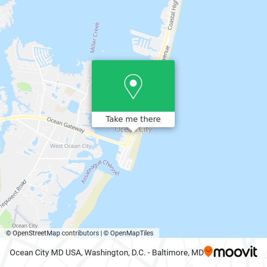 Ocean City MD USA map