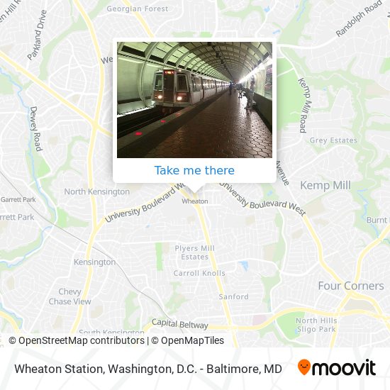 Wheaton Station map