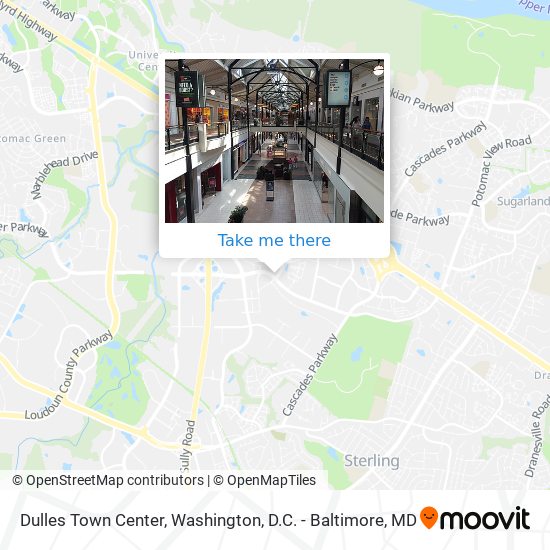 Dulles Town Center Map How To Get To Dulles Town Center By Bus Or Metro?