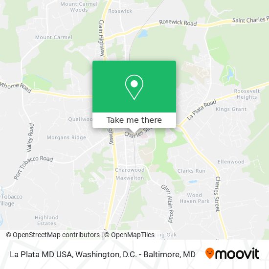 La Plata MD USA map