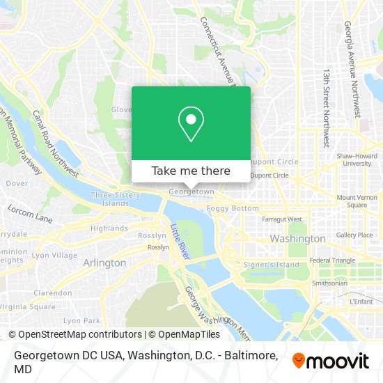 Mapa de Georgetown DC USA
