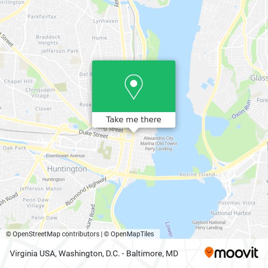 Mapa de Virginia USA