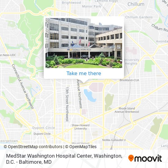 MedStar Washington Hospital Center map