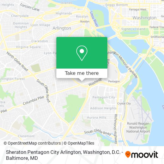 Mapa de Sheraton Pentagon City Arlington