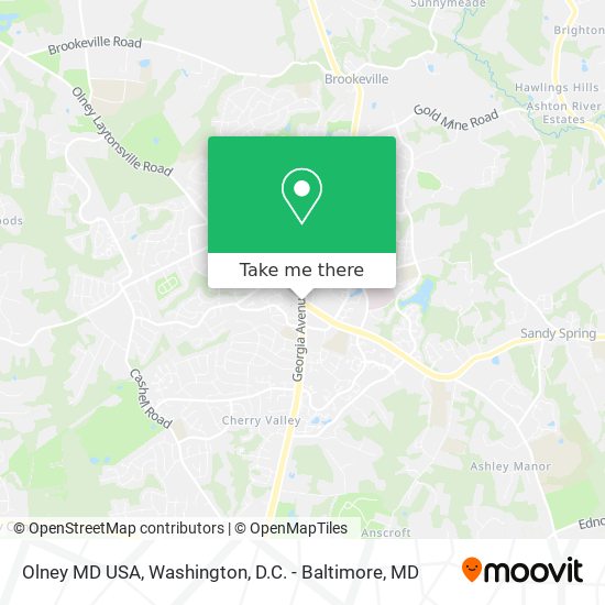 Olney MD USA map
