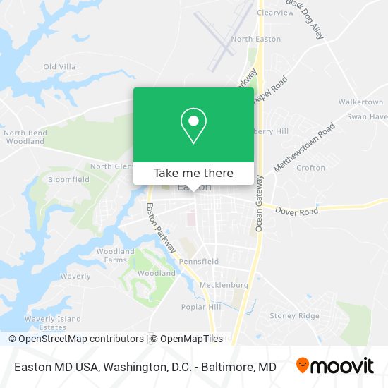 Easton MD USA map