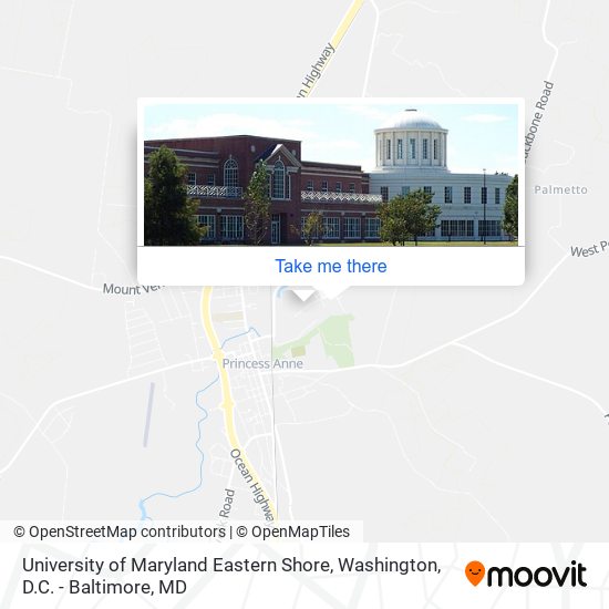 Mapa de University of Maryland Eastern Shore